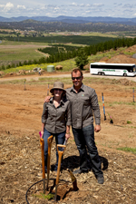 Curator, Adam Burgess with Lynette Marsh Corrdiator of the RSL Event. View larger image here.