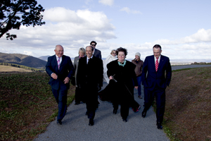Mr John Mackay Chair of the NAC, Mr Jeffery Bleich United States Ambassador, Ms Bronwyn Halbisch President of the AAA Canberra Division and the Chief MinisterJon Stanhope MLA.