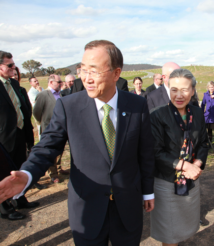 Secretary-General Ban Ki-moon and Mrs Ban