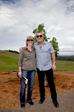Left: Lynette Marsh, Project Officer with Jimmy Barnes.