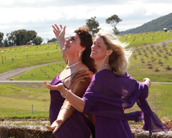 Left Louise Page and Christina Wilson at the National Arboretum.