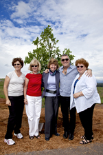 Guests with Jimmy Barnes at the Tree Planting Ceremony.